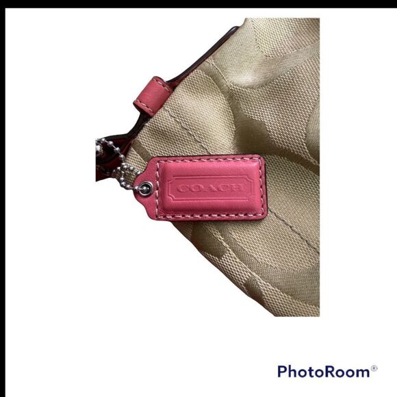 Coach Purse with pink strap EUC - Picture 7 of 11